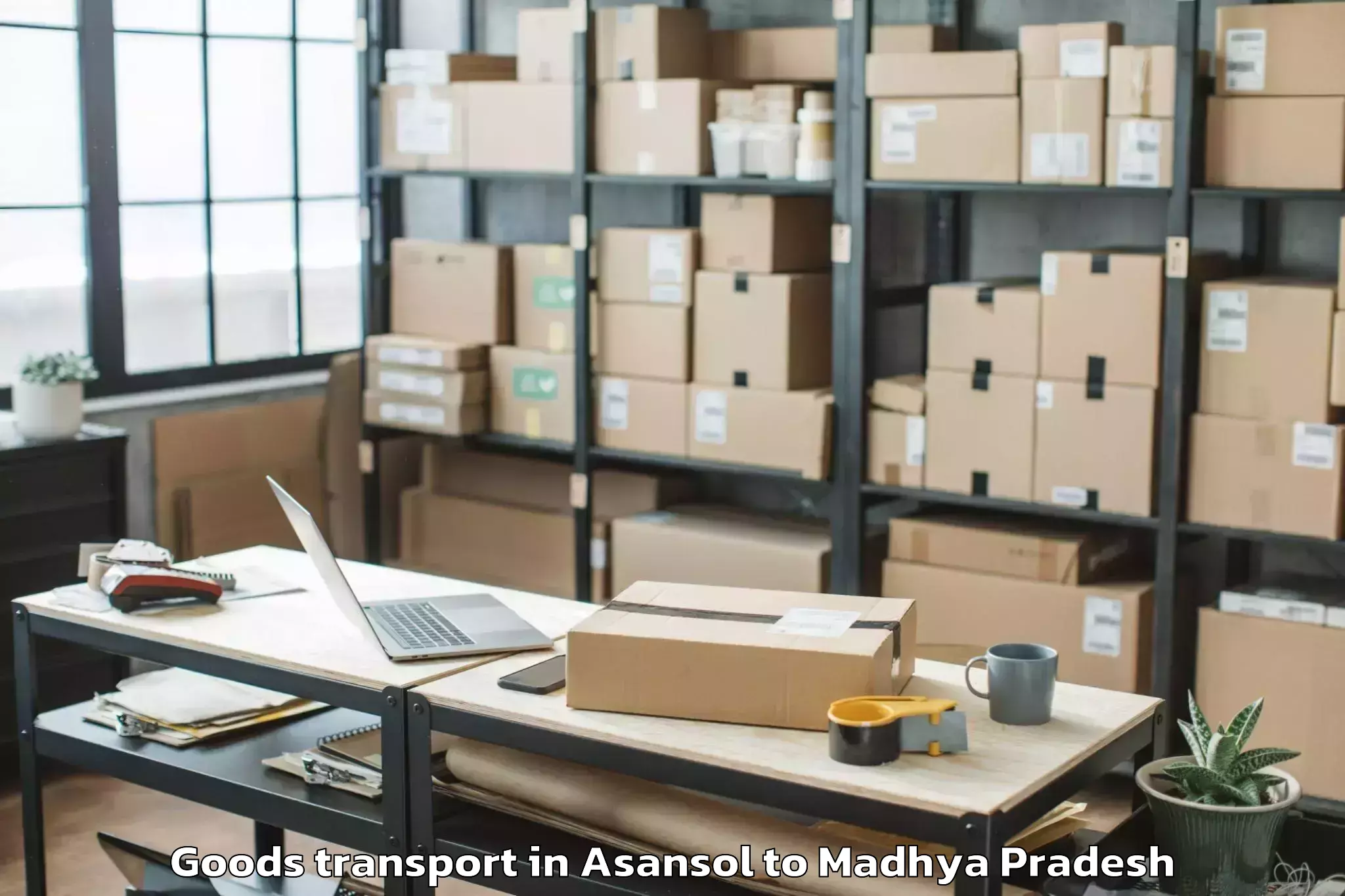 Affordable Asansol to Sanchi Goods Transport